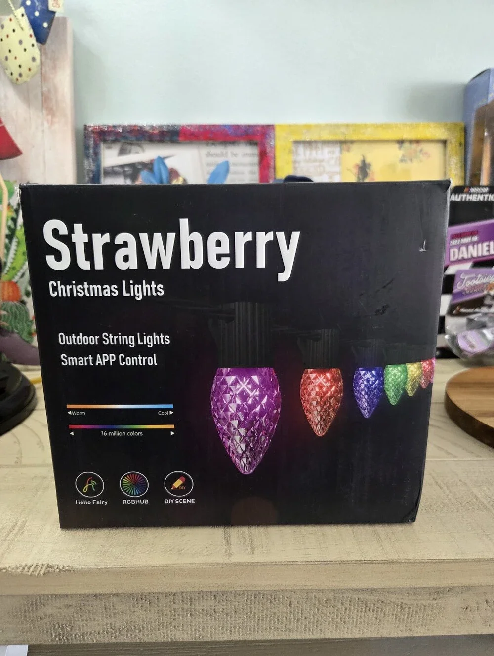 Strawberry Outdoor Christmas String Lights - Multicolor - Smart App Control, NEW